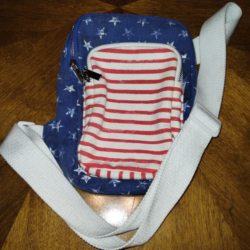 Mad Love Crossbody Red White Blue American Stars Stripes Bag
